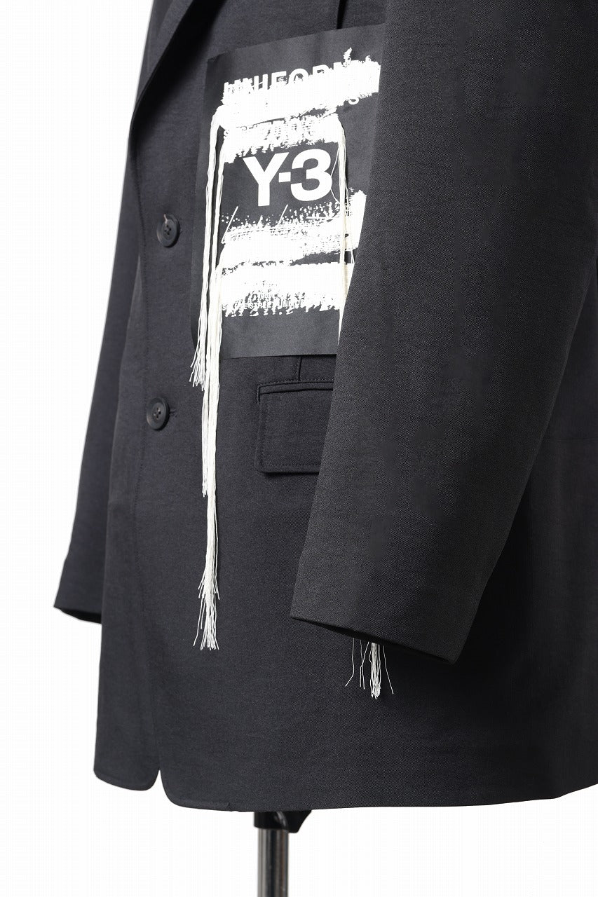 Y-3 Yohji Yamamoto SPORTS UNIFORM PATCH BLAZER (BLACK)