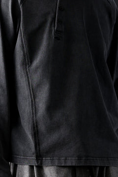 Load image into Gallery viewer, Professor.E FADED HENLEY L/S TEE (BLACK)