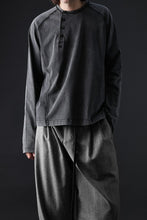 Load image into Gallery viewer, Professor.E FADED HENLEY L/S TEE (BLACK)