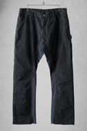 CHANGES x LOOM exclusive REMAKE REGULAR FIT CARPENTER PANTS / VINTAGE DUCK FABRIC (STONE WASHED) (BLACK #A)