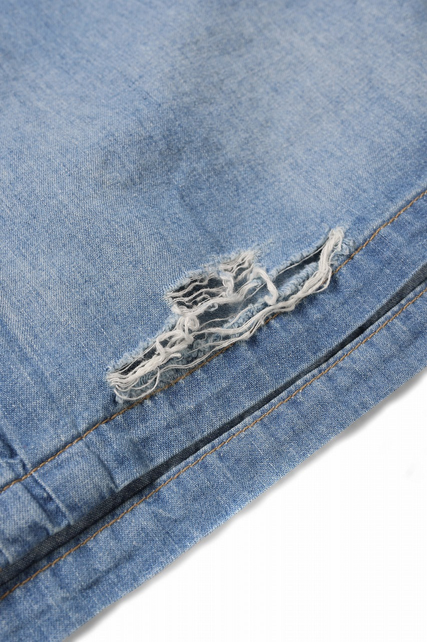 画像をギャラリービューアに読み込む, mastermind JAPAN DISTRESSED SS  DENIM SHIRT (INDIGO)