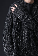 画像をギャラリービューアに読み込む, Y&#39;s for men V-NECK ARAN KNIT CARDIGAN (BLACK)