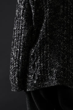 画像をギャラリービューアに読み込む, Y&#39;s for men V-NECK ARAN KNIT CARDIGAN (BLACK)
