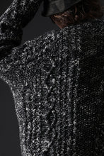 画像をギャラリービューアに読み込む, Y&#39;s for men V-NECK ARAN KNIT CARDIGAN (BLACK)
