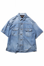 画像をギャラリービューアに読み込む, mastermind JAPAN DISTRESSED SS  DENIM SHIRT (INDIGO)