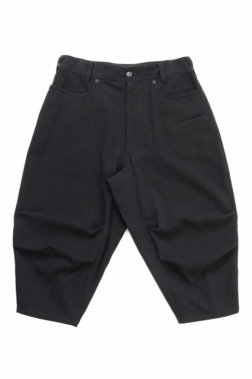 画像をギャラリービューアに読み込む, beauty : beast 8Q PUSSY PANTS / COTTON FLAX TWILL (BLACK)