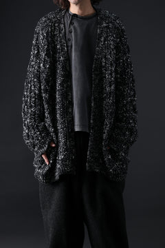 画像をギャラリービューアに読み込む, Y&#39;s for men V-NECK ARAN KNIT CARDIGAN (BLACK)