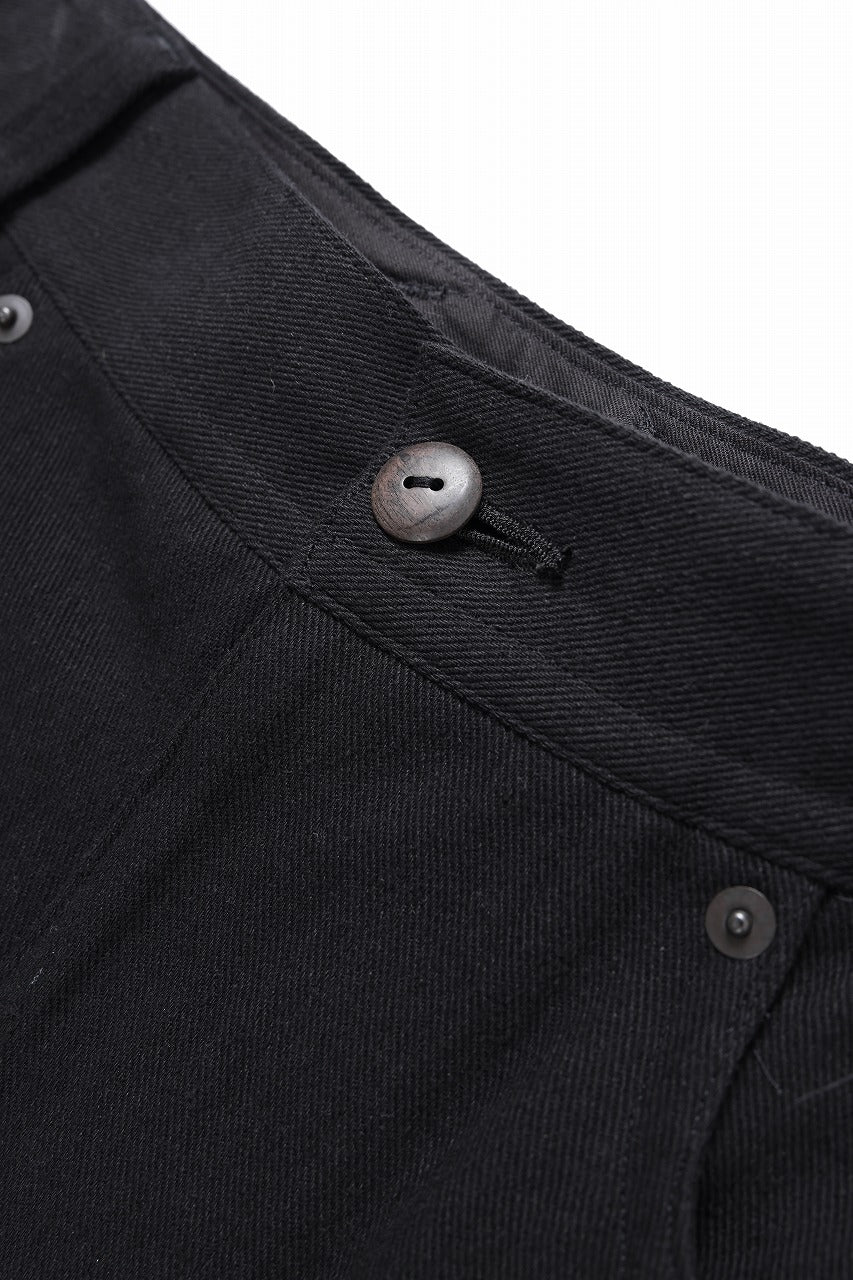 画像をギャラリービューアに読み込む, beauty : beast 8Q PUSSY PANTS / COTTON FLAX TWILL (BLACK)