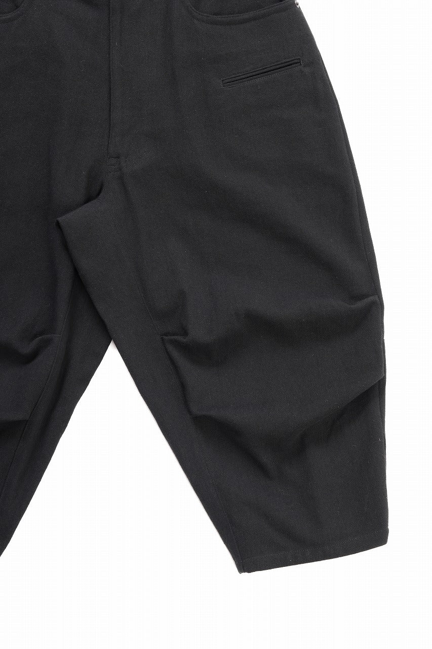 画像をギャラリービューアに読み込む, beauty : beast 8Q PUSSY PANTS / COTTON FLAX TWILL (BLACK)