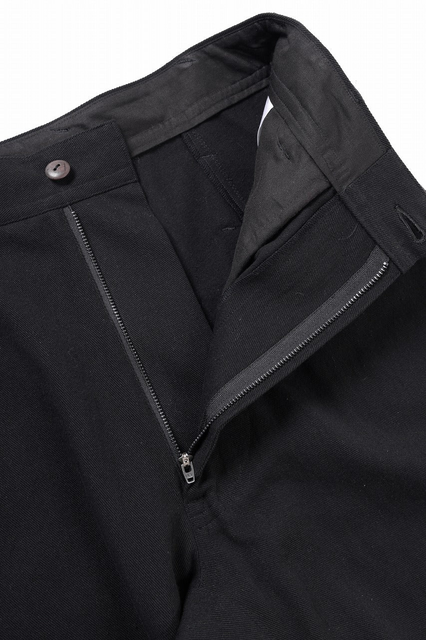 画像をギャラリービューアに読み込む, beauty : beast 8Q PUSSY PANTS / COTTON FLAX TWILL (BLACK)
