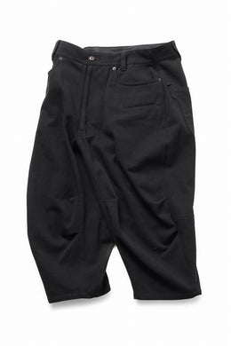 beauty : beast 8Q PUSSY PANTS / COTTON FLAX TWILL (BLACK)