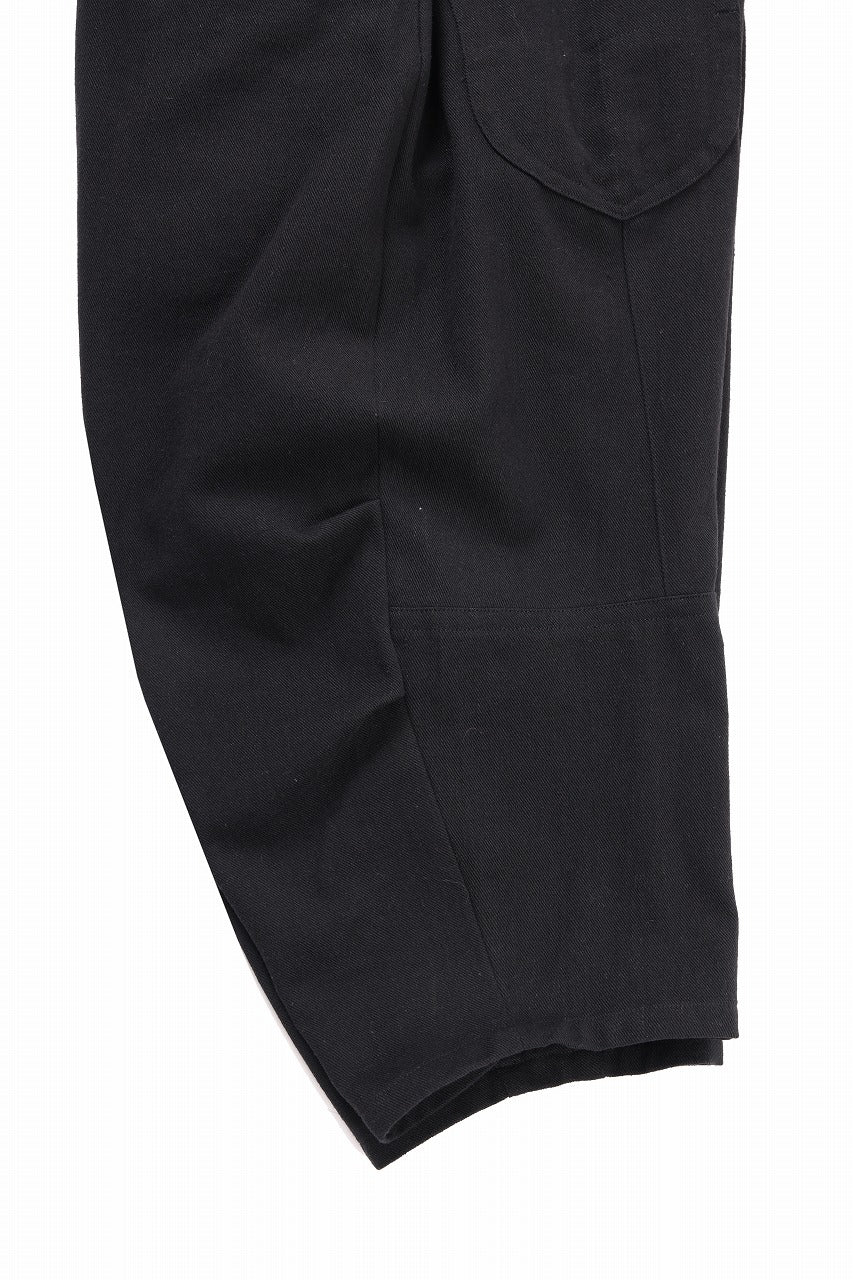 画像をギャラリービューアに読み込む, beauty : beast 8Q PUSSY PANTS / COTTON FLAX TWILL (BLACK)