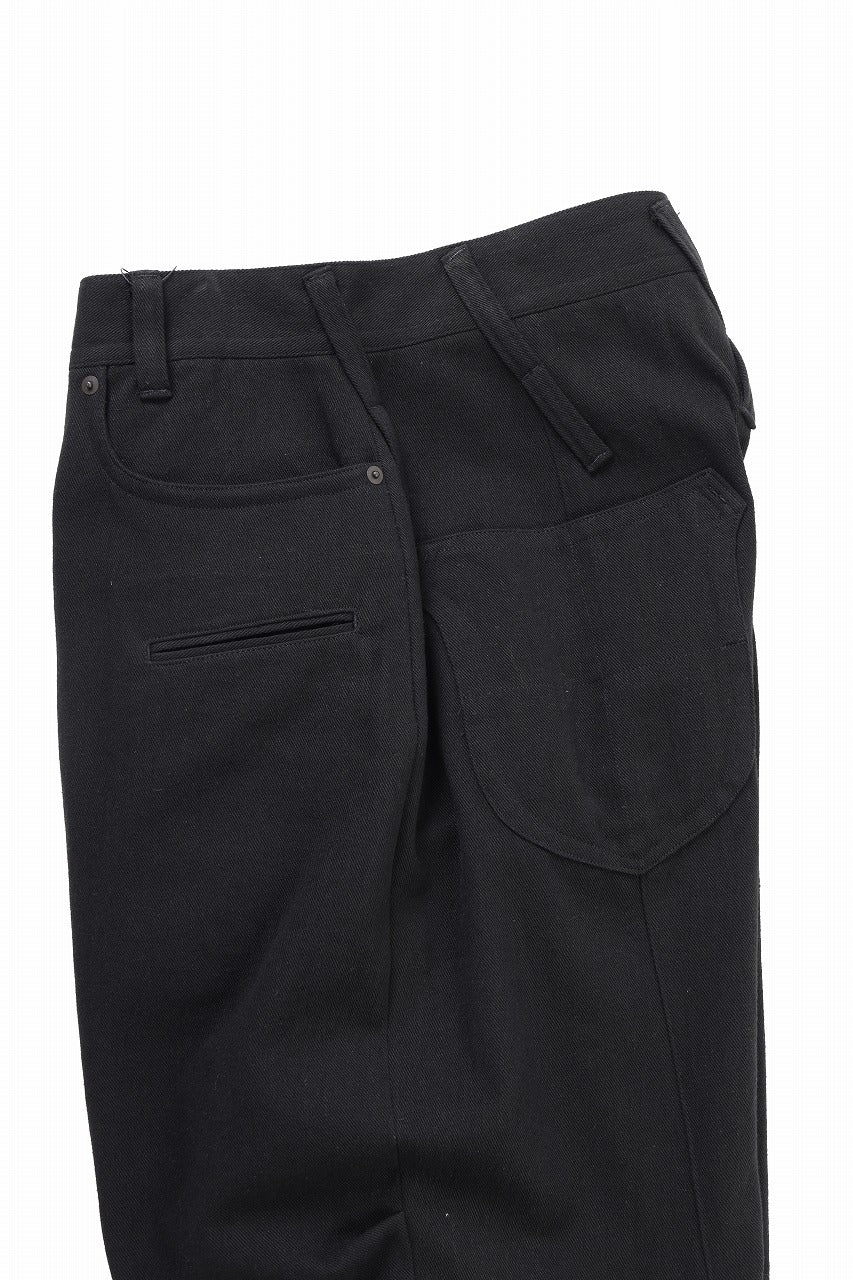 画像をギャラリービューアに読み込む, beauty : beast 8Q PUSSY PANTS / COTTON FLAX TWILL (BLACK)