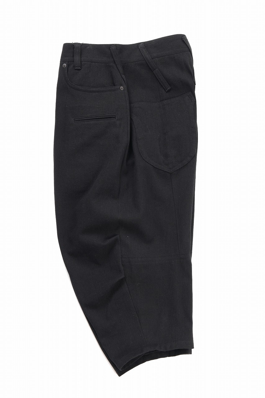 画像をギャラリービューアに読み込む, beauty : beast 8Q PUSSY PANTS / COTTON FLAX TWILL (BLACK)