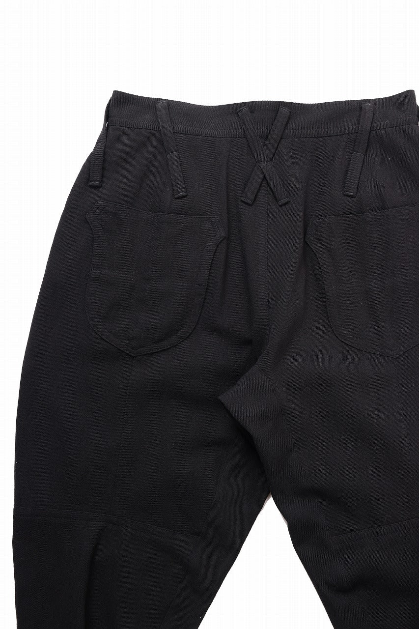 画像をギャラリービューアに読み込む, beauty : beast 8Q PUSSY PANTS / COTTON FLAX TWILL (BLACK)