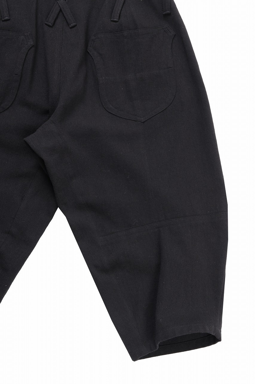 画像をギャラリービューアに読み込む, beauty : beast 8Q PUSSY PANTS / COTTON FLAX TWILL (BLACK)