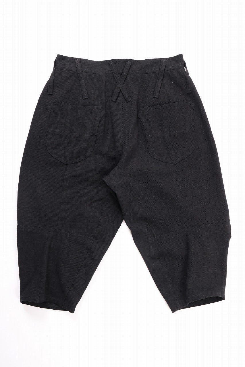 画像をギャラリービューアに読み込む, beauty : beast 8Q PUSSY PANTS / COTTON FLAX TWILL (BLACK)