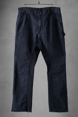 CHANGES x LOOM exclusive REMAKE REGULAR FIT CARPENTER PANTS / VINTAGE DUCK FABRIC (STONE WASHED) (NAVY #A)