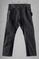 CHANGES x LOOM exclusive REMAKE REGULAR FIT CARPENTER PANTS / VINTAGE DUCK FABRIC (STONE WASHED) (BLACK #D)