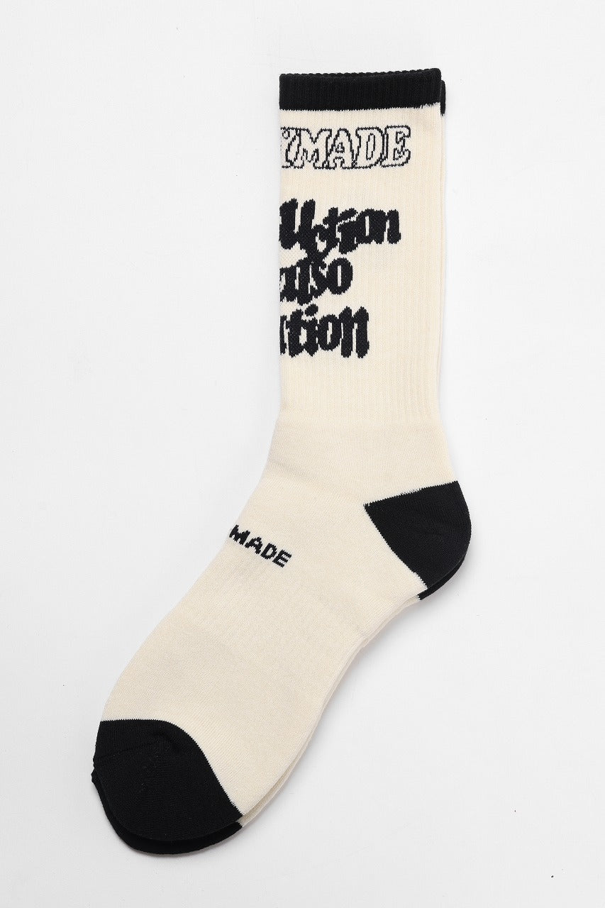 READYMADE "destruction is also creation" SOCKS (ECRU)