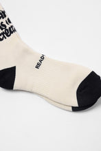 Load image into Gallery viewer, READYMADE &quot;destruction is also creation&quot; SOCKS (ECRU)