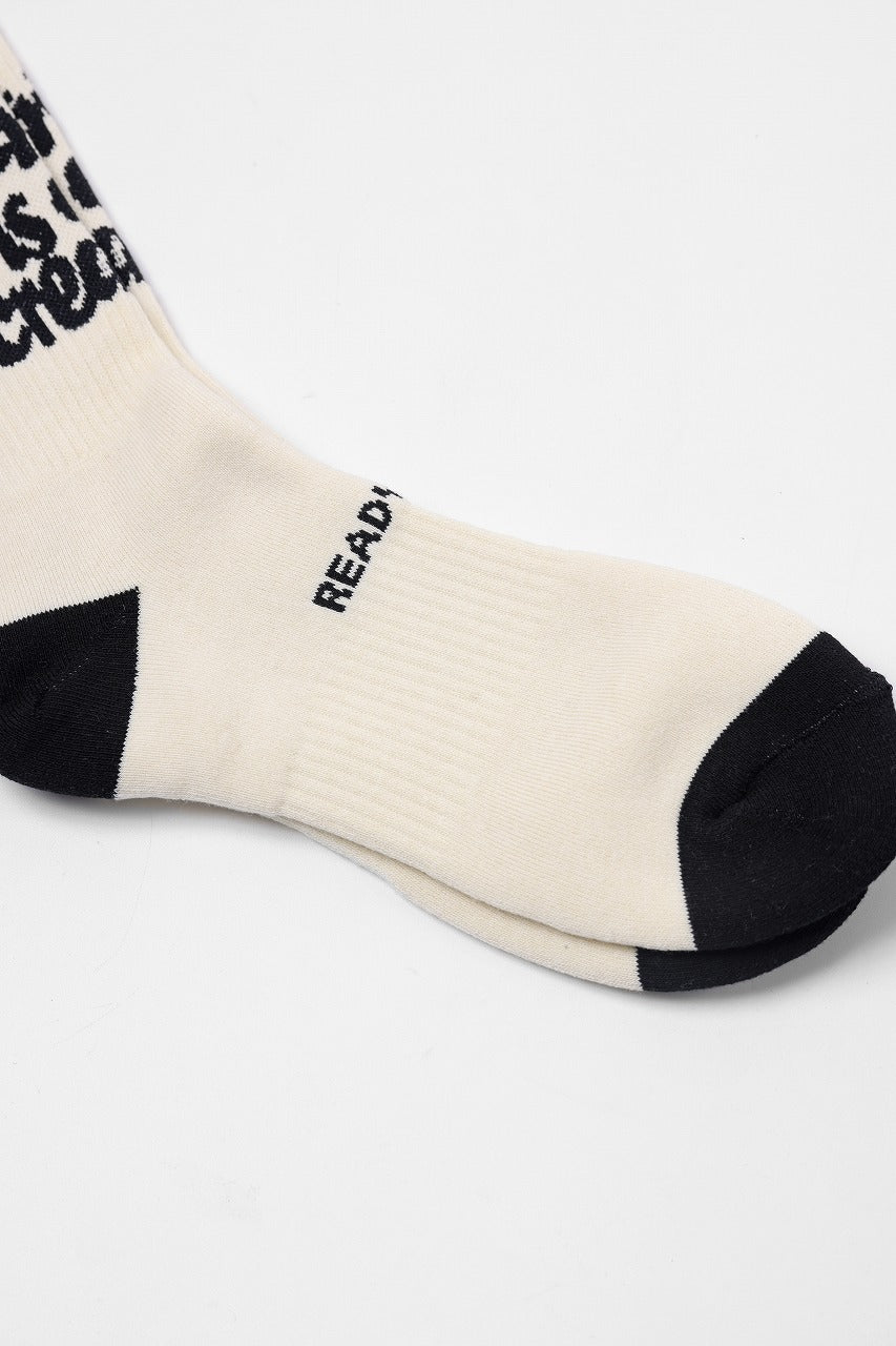 READYMADE "destruction is also creation" SOCKS (ECRU)