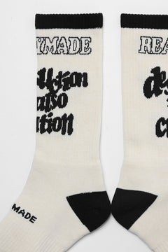 Load image into Gallery viewer, READYMADE &quot;destruction is also creation&quot; SOCKS (ECRU)