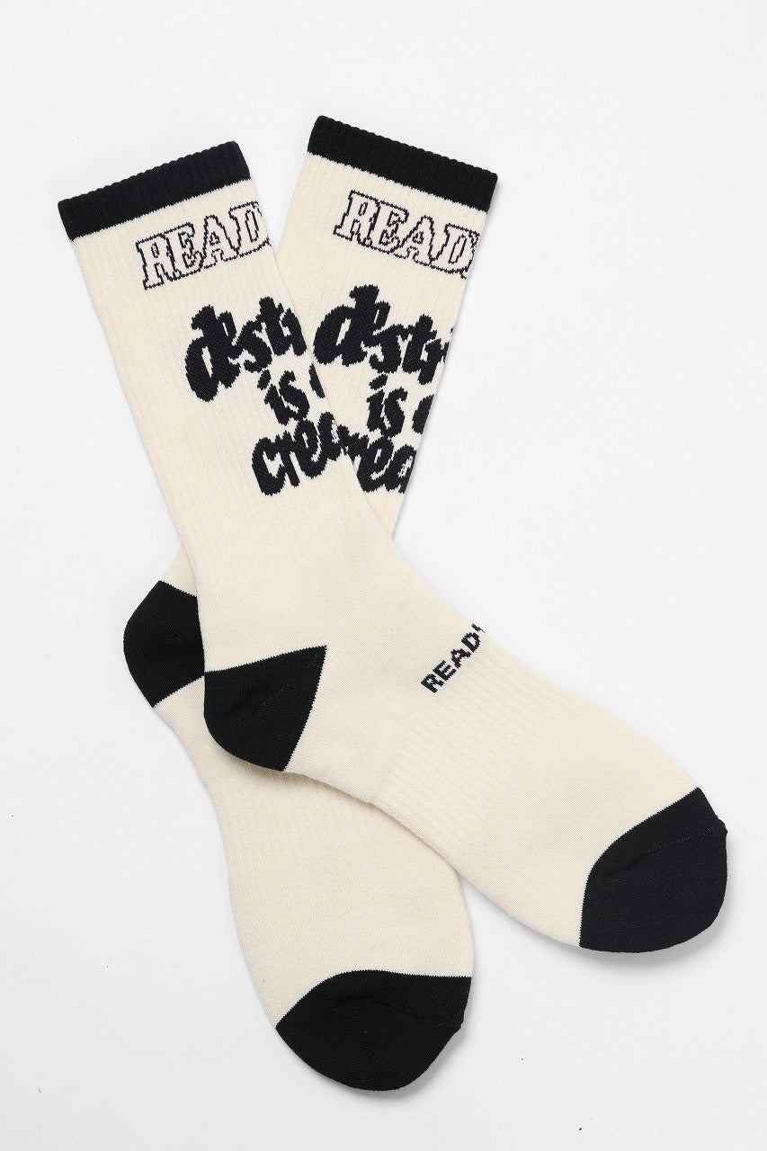 READYMADE "destruction is also creation" SOCKS (ECRU)