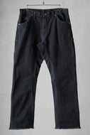 CHANGES x LOOM exclusive REMAKE REGULAR FIT CARPENTER PANTS / VINTAGE DUCK FABRIC (STONE WASHED) (BLACK #E)