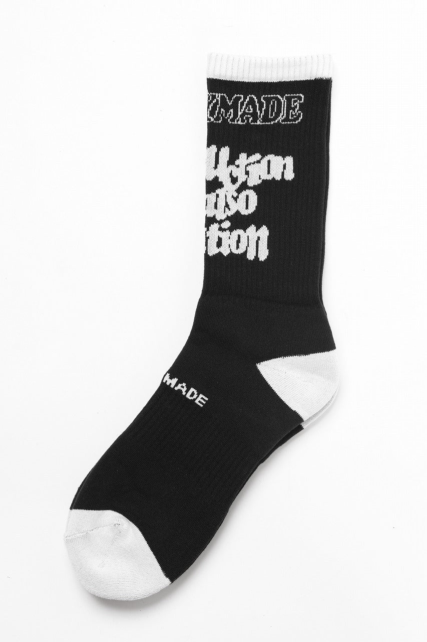 READYMADE "destruction is also creation" SOCKS (BLACK)