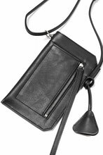 画像をギャラリービューアに読み込む, KLASICA &quot;FLOW&quot; MOBILE POUCH / FVT ITALIAN COW LEATHER (BLACK x SILVER)