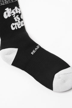 Load image into Gallery viewer, READYMADE &quot;destruction is also creation&quot; SOCKS (BLACK)