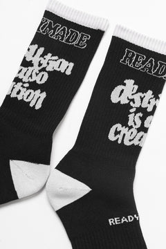 画像をギャラリービューアに読み込む, READYMADE &quot;destruction is also creation&quot; SOCKS (BLACK)