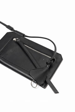 画像をギャラリービューアに読み込む, KLASICA &quot;FLOW&quot; MOBILE POUCH / FVT ITALIAN COW LEATHER (BLACK x SILVER)