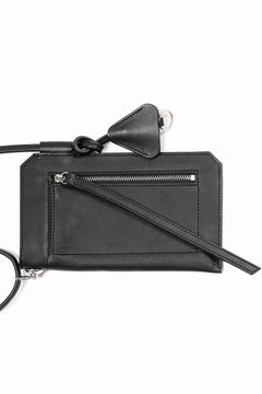 画像をギャラリービューアに読み込む, KLASICA &quot;FLOW&quot; MOBILE POUCH / FVT ITALIAN COW LEATHER (BLACK x SILVER)