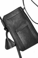 画像をギャラリービューアに読み込む, KLASICA &quot;FLOW&quot; MOBILE POUCH / FVT ITALIAN COW LEATHER (BLACK x SILVER)