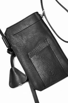 画像をギャラリービューアに読み込む, KLASICA &quot;FLOW&quot; MOBILE POUCH / FVT ITALIAN COW LEATHER (BLACK x SILVER)