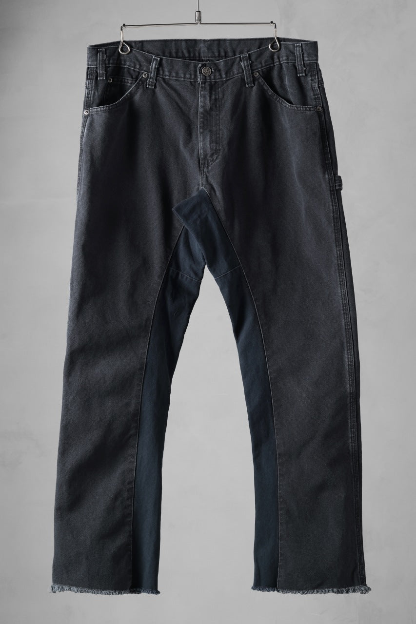 画像をギャラリービューアに読み込む, CHANGES x LOOM exclusive REMAKE REGULAR FIT CARPENTER PANTS / VINTAGE DUCK FABRIC (STONE WASHED) (BLACK #F)