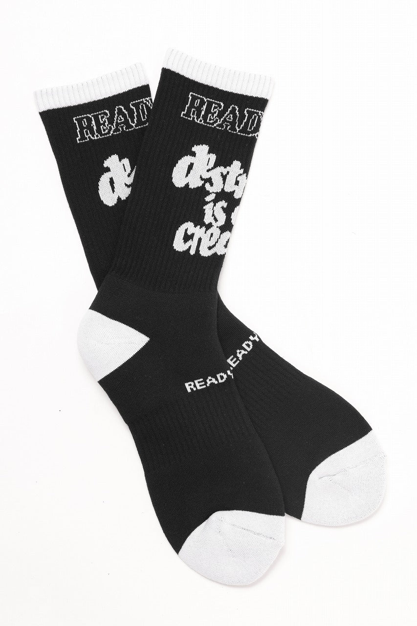 READYMADE "destruction is also creation" SOCKS (BLACK)