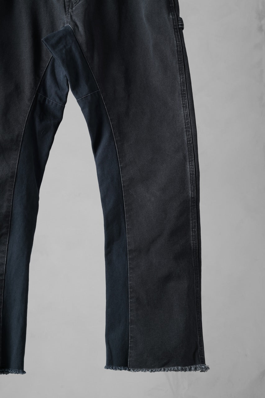 CHANGES x LOOM exclusive REMAKE REGULAR FIT CARPENTER PANTS / VINTAGE DUCK FABRIC (STONE WASHED) (BLACK #F)