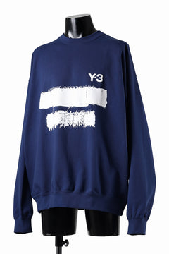 画像をギャラリービューアに読み込む, Y-3 Yohji Yamamoto GRAPHIC SWEAT CREW (DARK BLUE)