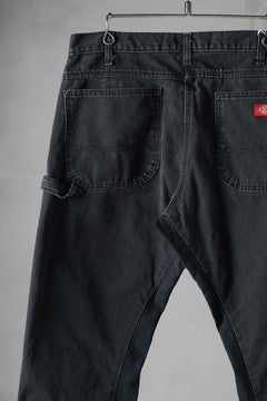 画像をギャラリービューアに読み込む, CHANGES x LOOM exclusive REMAKE REGULAR FIT CARPENTER PANTS / VINTAGE DUCK FABRIC (STONE WASHED) (BLACK #F)