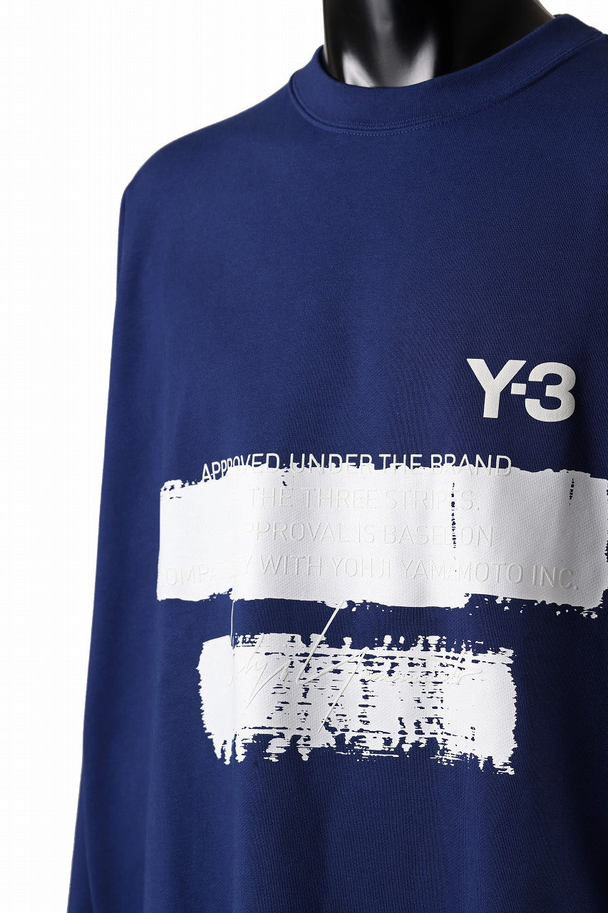 Y-3 Yohji Yamamoto GRAPHIC SWEAT CREW (DARK BLUE)