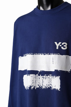 画像をギャラリービューアに読み込む, Y-3 Yohji Yamamoto GRAPHIC SWEAT CREW (DARK BLUE)