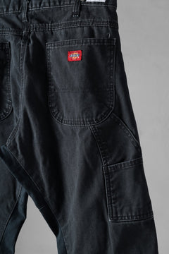 画像をギャラリービューアに読み込む, CHANGES x LOOM exclusive REMAKE REGULAR FIT CARPENTER PANTS / VINTAGE DUCK FABRIC (STONE WASHED) (BLACK #F)