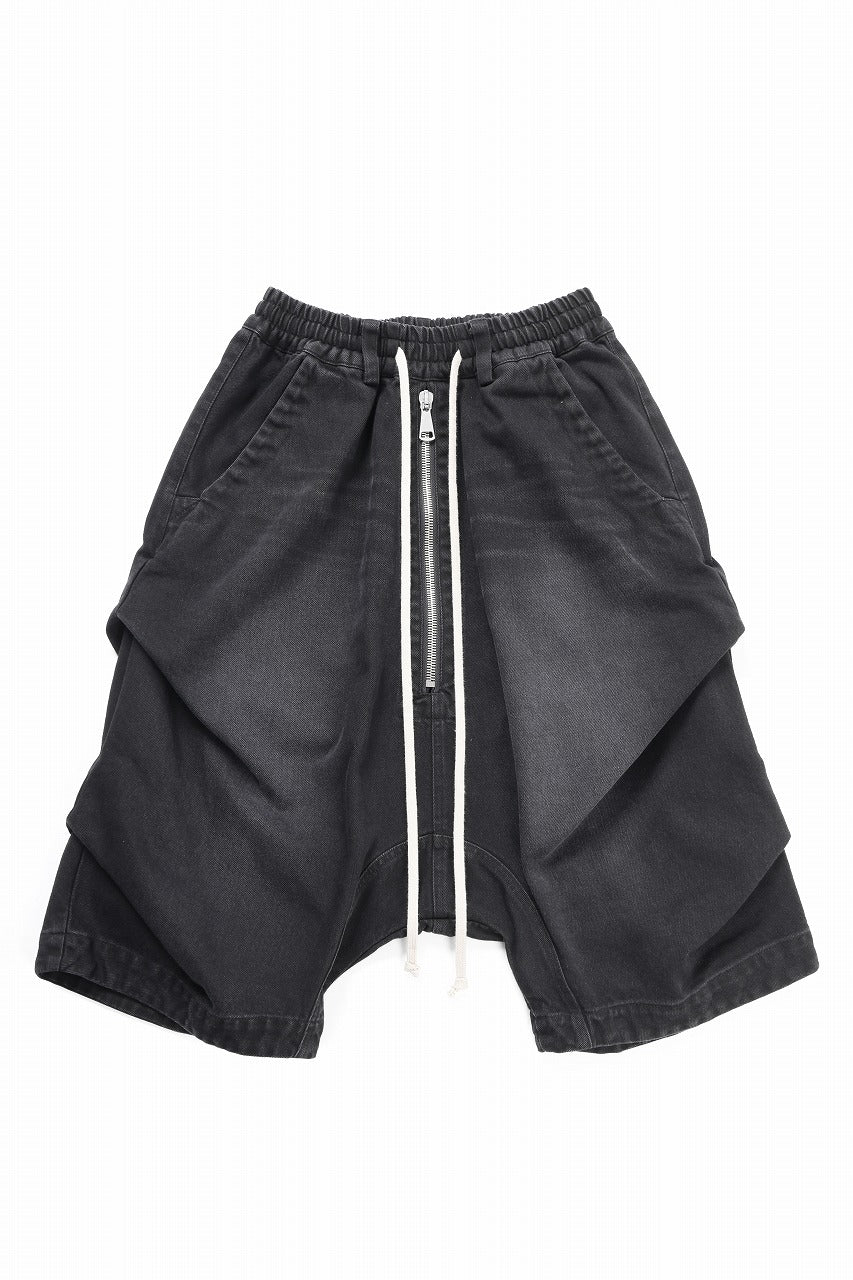 画像をギャラリービューアに読み込む, A.F ARTEFACT TUCK SHORTS / FADED DENIM (BLACK)