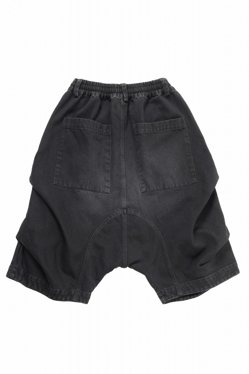 画像をギャラリービューアに読み込む, A.F ARTEFACT TUCK SHORTS / FADED DENIM (BLACK)