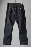 CHANGES x LOOM exclusive REMAKE REGULAR FIT CARPENTER PANTS / VINTAGE DUCK FABRIC (STONE WASHED) (BLACK #G)