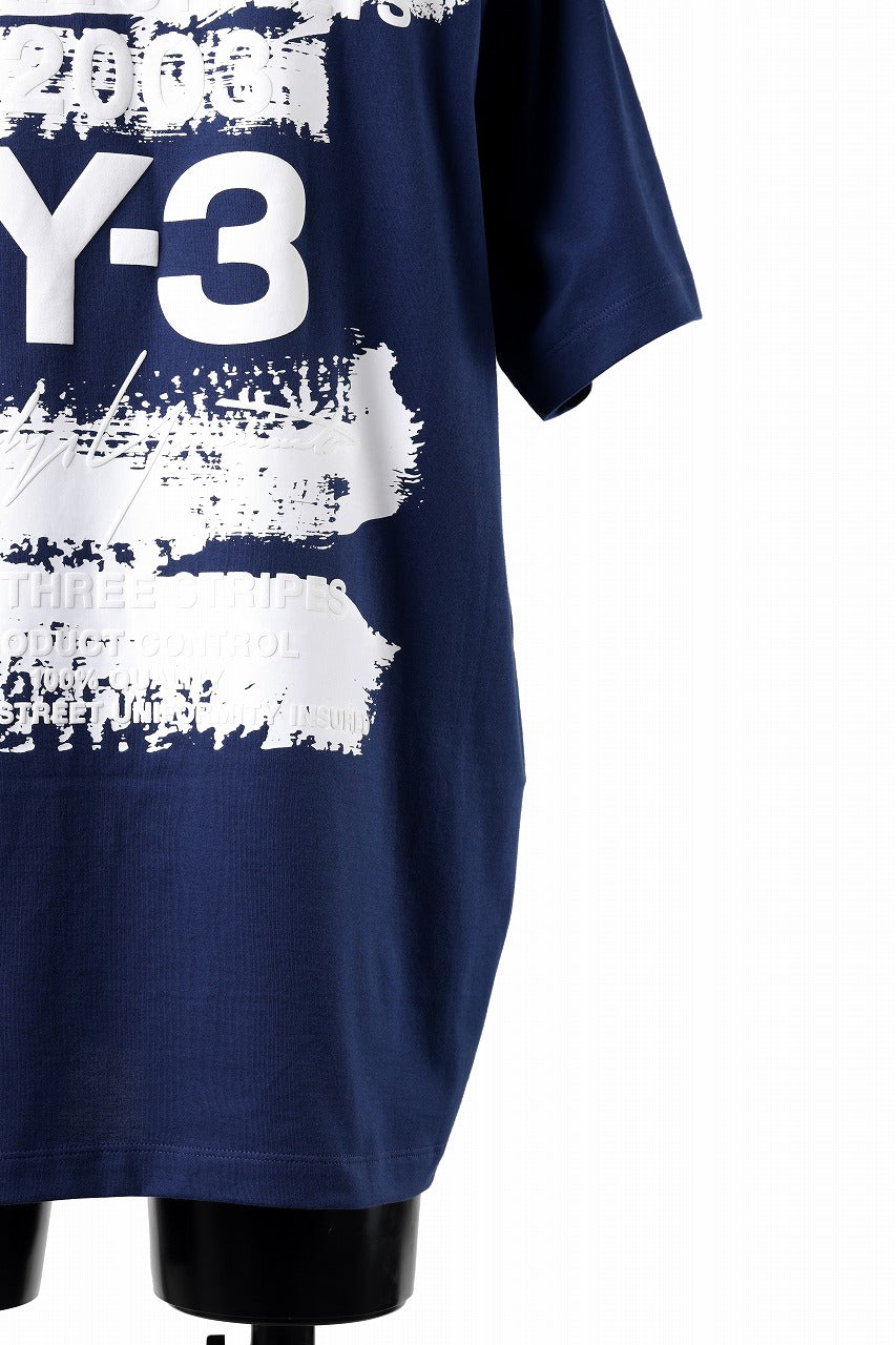 Y-3 Yohji Yamamoto GRAPHIC SHORT SLEEVE TEE (DARK BLUE)