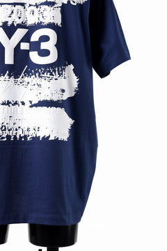 画像をギャラリービューアに読み込む, Y-3 Yohji Yamamoto GRAPHIC SHORT SLEEVE TEE (DARK BLUE)